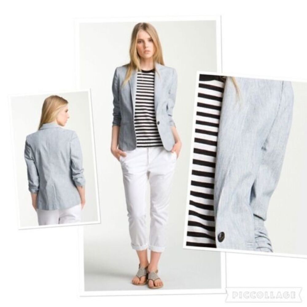 A.L.C. Pinstripe One Button Blazer